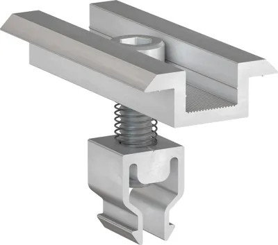 Produktbild von Mittelklemme Klickfix silber 30-40mm Solarmodul Halterung Modulklemme Solar Modul Klemme Befestigung Halterung PV Montage Panel Aluminium Profil