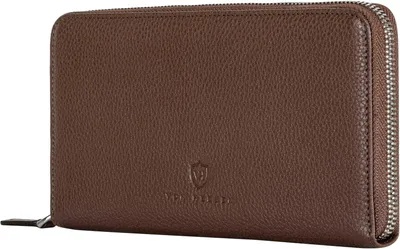 Produktbild von Leder Geldbörse Damen & Herren mit RFID Schutz, echtes Nappaleder Wallet, 16 Kartenfächer, Münzfach, elegant, langlebig, Geschenkbox