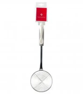 Immagine prodotto di Schiumarola Soft Grey A Filo In Inox Manico Antiscivolo Cm12