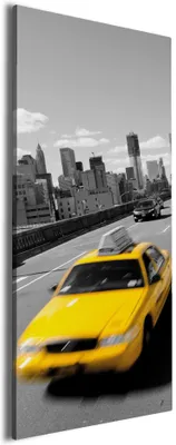 Produktbild von Wallario Premium Leinwandbild New York Yellow Taxi II in Größe 60 x 150 cm