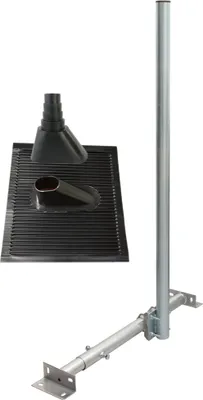 Produktbild von PremiumX BASIC X120-48 SAT Dachsparrenhalter 120cm Mast ALU-Ziegel Tülle schwarz