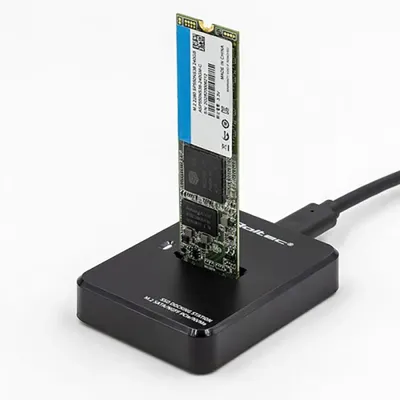 Produktbild von Qoltec 50313 Speicherlaufwerksgehäuse SSD-Gehäuse Schwarz M.2