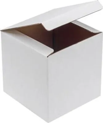 Produktbild von Karton mit Stanzform zum Verpacken – Paket 200 x 200 x 200 mm, weiß – 100 Stück