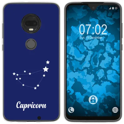 Produktbild von PhoneNatic Case kompatibel mit Motorola Moto G7 Silikon-Hülle SternzeichenCapricornus M7