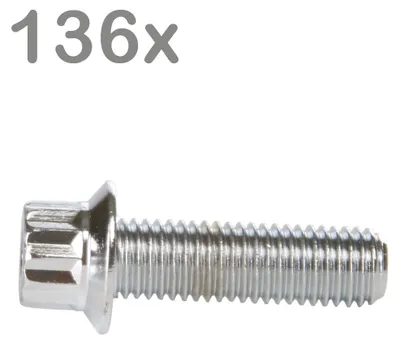 Image de 136 vis de jante M7x24 en acier chromé pour jantes BBS, Rial, Schmidt, O.Z. et Dynatech Carline