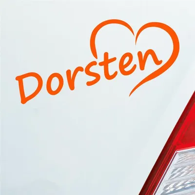 Produktbild von Auto Aufkleber Dorsten Herz Stadt City Liebe Love Heimat 17x8 cm Orange Sticker Heckscheibenaufkleber