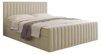 Produktbild von MIRJAN24 Boxspringbett mit zwei Bettkästen Tirulo Fix, Schlafzimmer, Dopellbett mit Topper (Farbe: Polo 872, Größe: 140x200 cm)