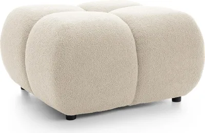 Produktbild von Masseno Sitzhocker MODA Modern Polsterhocker Wohnzimmer Hocker Sitzpuff Fußhocker Beige
