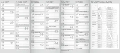 Produktbild von Taschenkalender 8,7x15,3 cm 2 Monate/Seite 2027 Packung mit 10 Stück