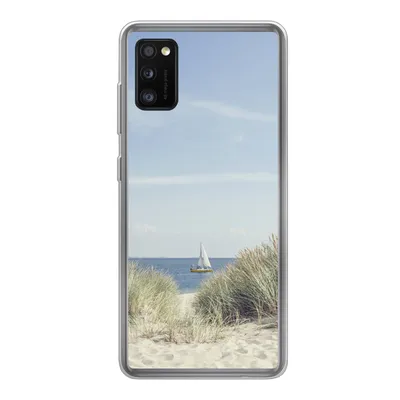 Produktbild von MuchoWow® Handyhülle Schutzhülle Hülle für Samsung Galaxy A41 Nordsee - Dünen - Boot Silikon Softcase Handy Hülle - Mobiltelefon