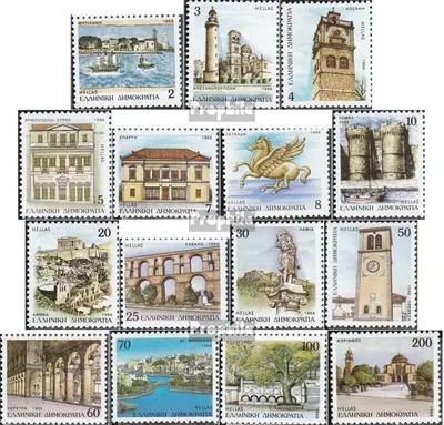 Produktbild von Briefmarken Griechenland 1988 Mi 1698A-1712A (kompl.Ausg.) postfrisch Provinzhauptstädte