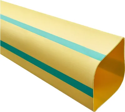 Productafbeelding van STEX24 krimpkous 2:1, verkocht per meter, groen/geel, 50,8/25,4 mm, 2 inch, WSM2, krimp temperatuur minimaal 110°C, volledig