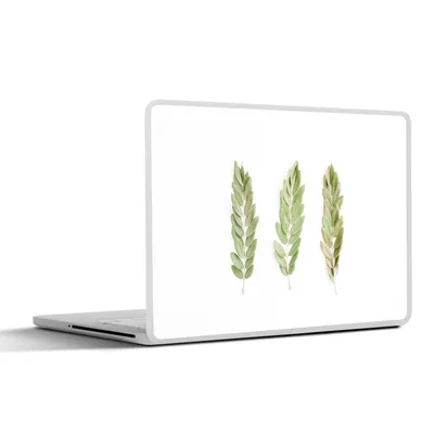 Produktbild von MuchoWow® Laptop Aufkleber Sticker Cover Tropisch - Blatt - Weiß 32.5x23.5 cm - Sticker für Laptop - Selbstklebend