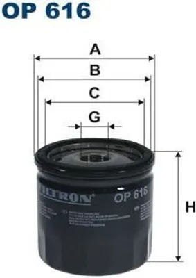 Image de Ölfilter FILTRON OP 616