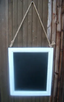 Produktbild von Weisse Tafel Wandtafel Kreidetafel Schreibtafel Holzrahmen Landhaus