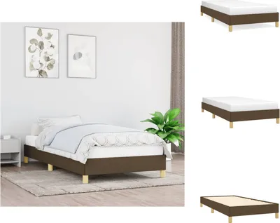 Obrázek produktu pro vidaXL Rám postele tmavě hnědý 80x200 cm látka - Postele a rámy postelí
