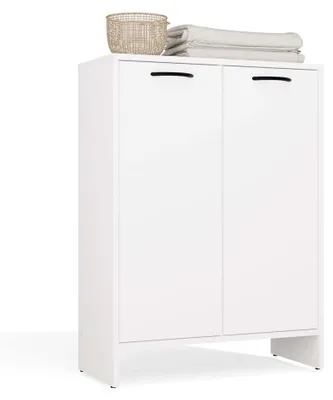 Obrázek produktu pro Koupelnová skříňka s košem na prádlo LUCENZA - bílá