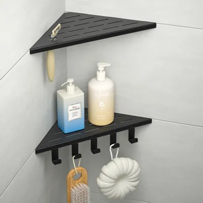 Produktbild von Duschkorb & -ablage Eckduschregal aus Edelstahl 304, Eckregal Dusche 25,4 cm, Duschregal Ecke für Badezimmerrenovierung, Eckregal Dusche für geflieste