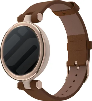 Produktbild von Strap-it Lederarmband - passend für Garmin Lily (braun)
