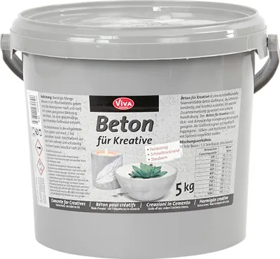 Immagine prodotto di Viva Decor940400099VE01 ViVA DECOR calcestruzzo gettato in opera, grana fine, secchio da 5,0 kg