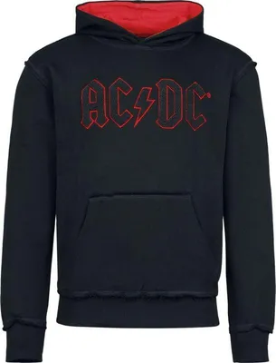 Produktbild von AC/DC Kapuzenpullover Herren Logo schwarz/rot L