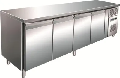 Produktbild von KBS Kühltisch 2230 mmx700x860 mm 4 Türen Umluftkühlung GN 1/1 Steckerfertig
