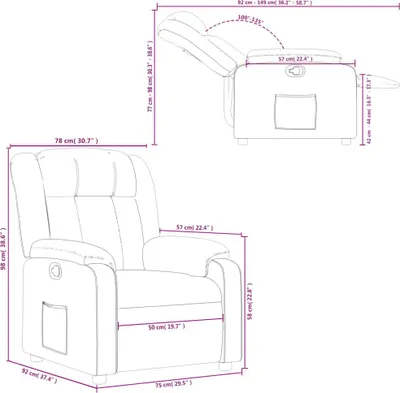 Produktbild von vidaXL Relaxsessel Braun Kunstleder