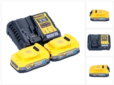 Produktbild von DeWalt DCB 1104 E2 Akku Starter Set 12 V / 18 V 2x Powerstack Akku 1,7 Ah + DCB 1104 Ladegerät