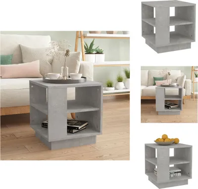 Zdjęcie produktu dla vidaXL Stolik kawowy betonowy szary 40x40x43 cm materiał drewnopochodny - Stoliki kawowe