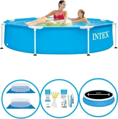 Produktbild von Intex Pool Metal Frame 244x51 cm - Inklusive Zubehör