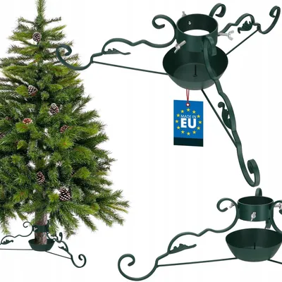 Immagine prodotto di Supporto per albero di Natale Supporto per albero di Natale Supporto per albero di Natale in metallo verde