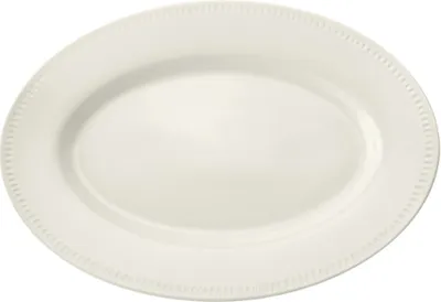Immagine prodotto di Piatto da portata, 39 cm, ovale, Vetroceramica, bianco crema - Mikasa | Cranborne