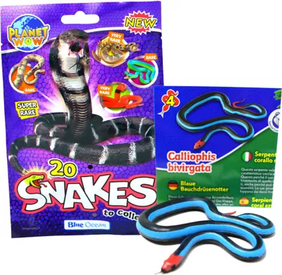 Produktbild von Blue Ocean Snakes Sammelfiguren 2024 - Planet Wow - Figur 4. Blaue Bauchdrüsenotter
