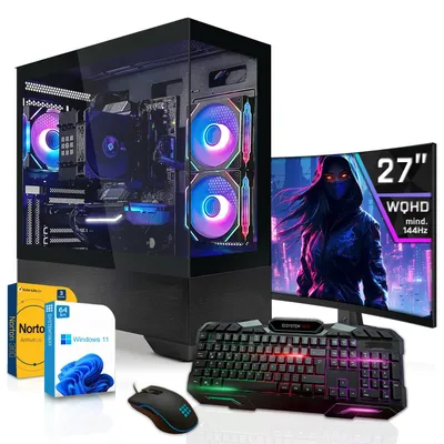 Produktbild von SYSTEMTREFF Gamer Komplett-PC - Ryzen 7 9850X3D - Nvidia GeForce RTX 5070 TI 16GB - 32GB DDR5 - 1TB NVMe - Gaming Monitor 69 cm (27 Zoll) WQHD 180Hz