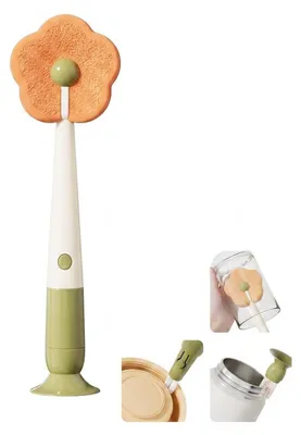 Produktbild von 3 in 1 Reinigungsbürste für Flaschenverschlüsse mit Schwamm und Spaltreiniger