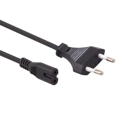 Produktbild von Stromkabel Euro Netzkabel EU Stecker 1,5m  2 PIN C7 PC Strom Anschluss Kabel