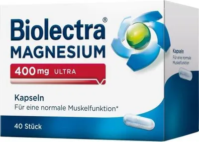 Produktbild von Biolectra Magnesium 400 mg ultra Kapseln, 40 St. Kapseln