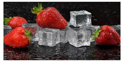 Immagine prodotto di Pannello protettivo per cucina Tulup® in vetro temperato - 100x50 - Protezione anti-schizzi realizzata in vetro temperato. Decorazione: cibo e bevande, fragole, gelato