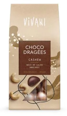 Productafbeelding van Vivani Choco Dragees Cashew (75 gr)