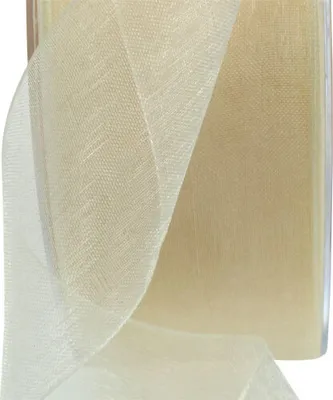 Produktbild von Organzaband Creme 4cm 50m Schleifen Dekoration Geschenkband