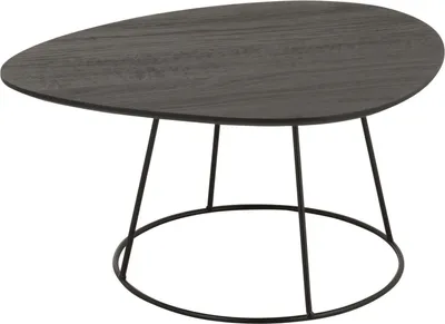 Produktbild von Großer Ovale Couchtisch aus Holz und Metall