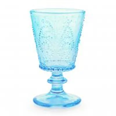 Immagine prodotto di H&H Set 4 Calici Garden In Vetro Azzurro Cl 25