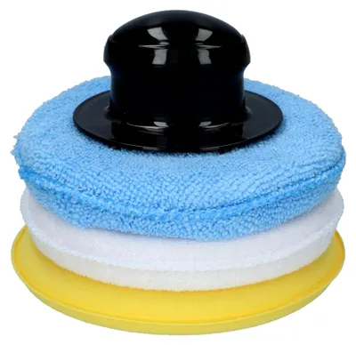 Produktbild von Handpolierschwamm Set 3-teilig | Applikator-Pads | Polierschwamm mit Griff