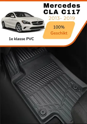 Zdjęcie produktu dla Mercedes CLA (C117) 2013–2019 – Dywaniki z efektem karbonu klasy premium – Wysokiej jakości TPE – Ochrona przed każdą pogodą – Podwyższone krawędzie – Antypoślizgowe