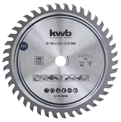 Produktbild von kwb Kreissägeblatt 140 x 12,75 mm, sehr feiner Schnitt, Sägeblatt geeignet für A