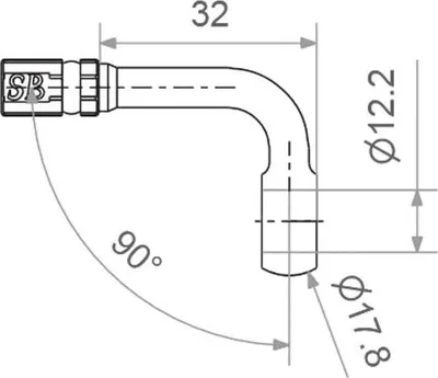 Productafbeelding van MATTHIES TYP219, zwart, 12 mm, 90° ringverbinder