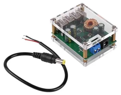 Zdjęcie produktu dla Zestaw modułów przetworników DC-DC z obudową – moduł przetwornika DC-DC 7–60 V – przetwornik 5 V