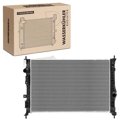 Zdjęcie produktu dla Chłodnica silnika, długość 648 mm, szerokość 408 mm, głębokość 26 mm, średnica wlotu 34,5 mm, średnica wylotu 34,5 mm