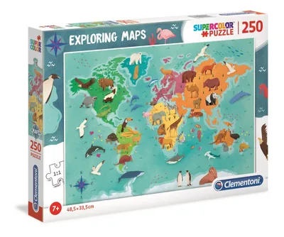 Produktbild von Clementoni Exploring Maps, 250 Stück(e), Landkarten, 7 Jahr(e)