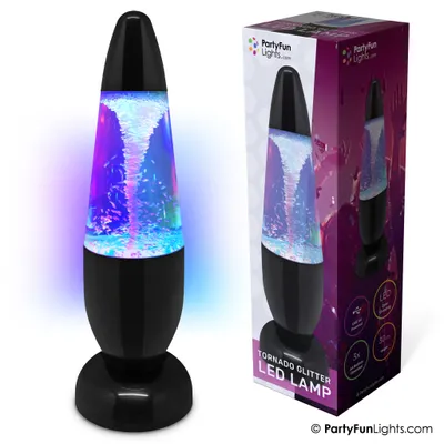Produktbild von PartyFunLights Farbwechselnde LED Tornado Glitter Lampe